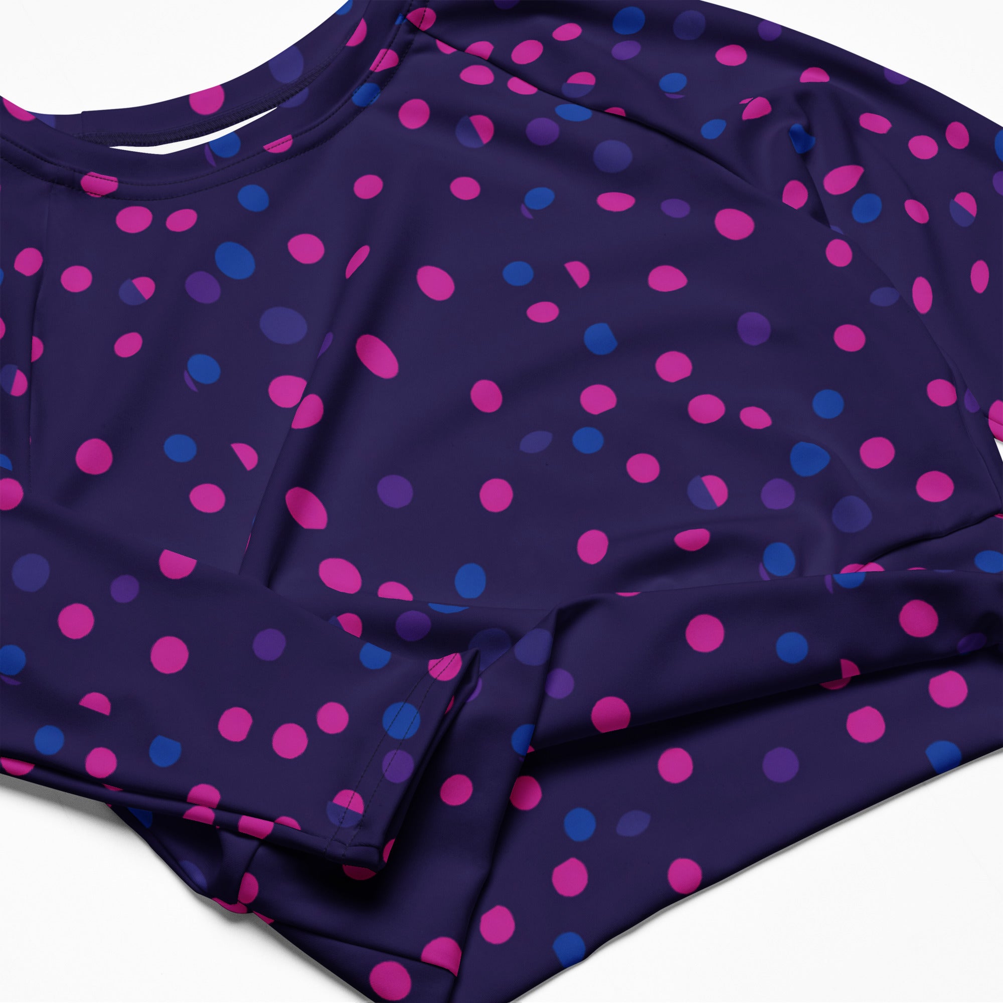Polka Pop - Recycled Long-Sleeve Crop Top