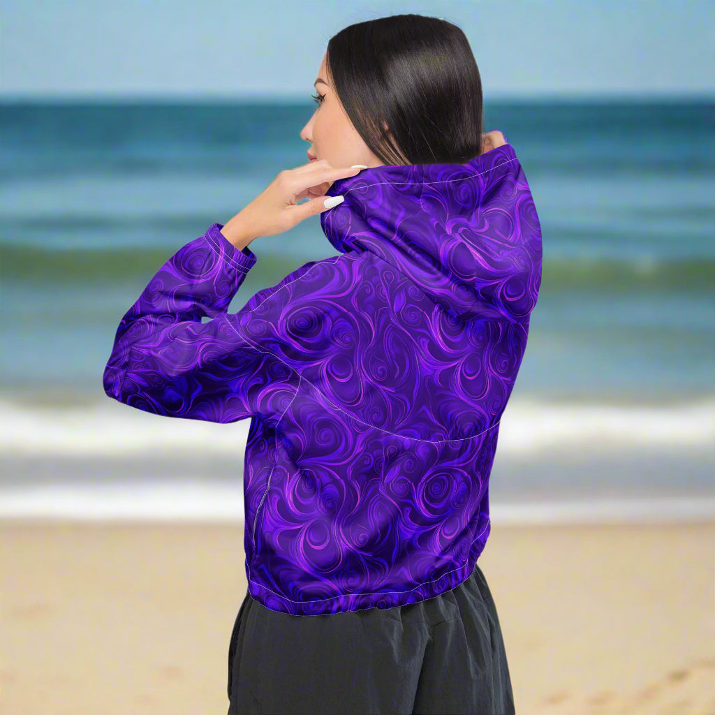 Electric Purple - Cropped Windbreaker