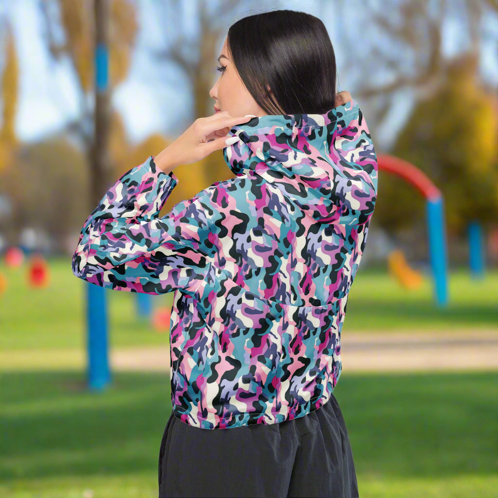 Lady Camouflage - Cropped Windbreaker