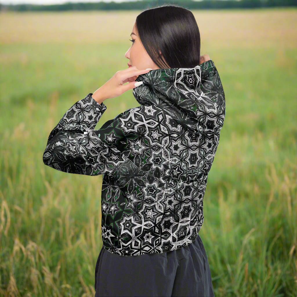 Graphite Glam - Cropped Windbreaker