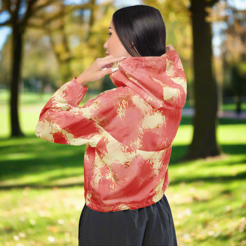 Pink Champagne - Women’s Cropped Windbreaker