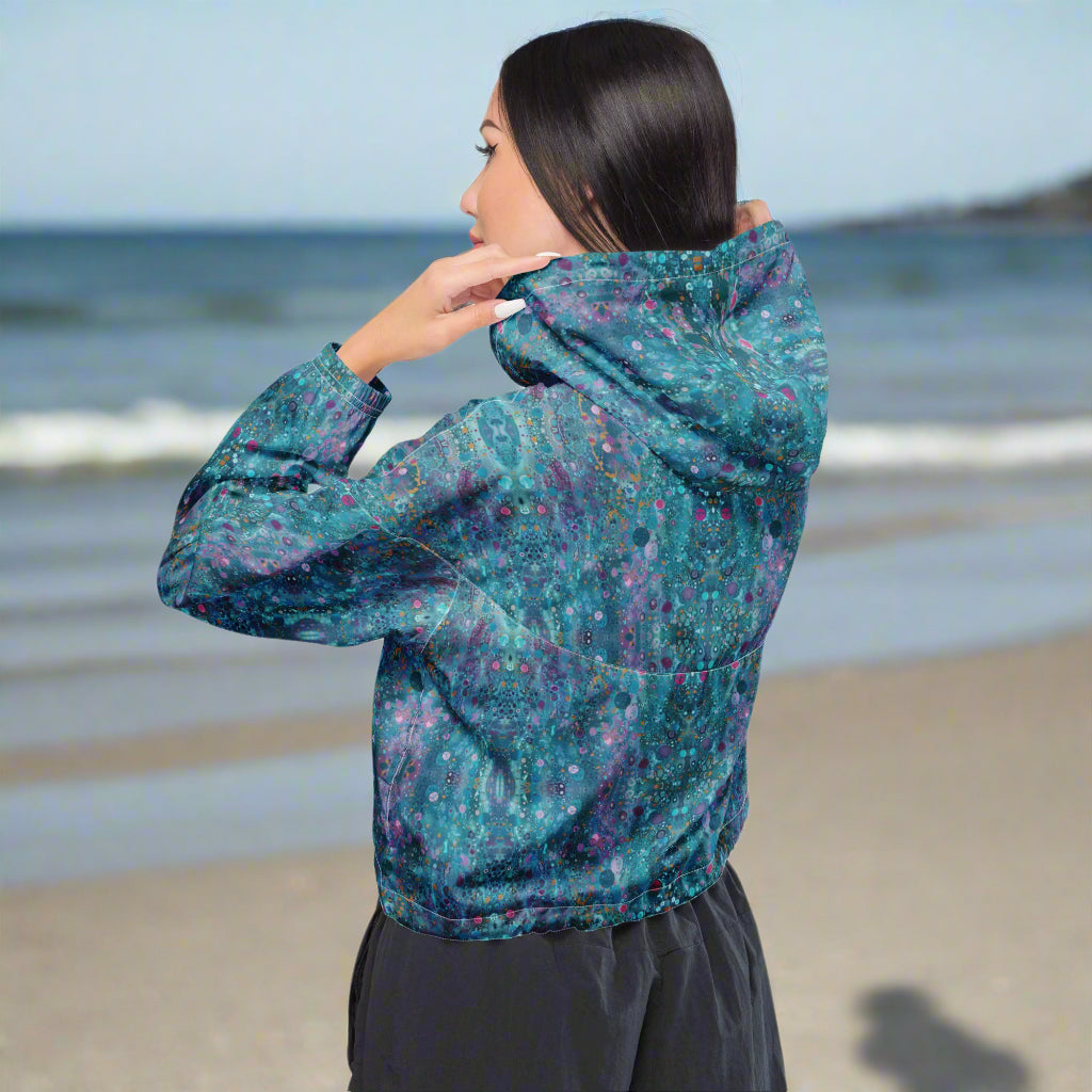 Ocean Dream -  Cropped Windbreaker