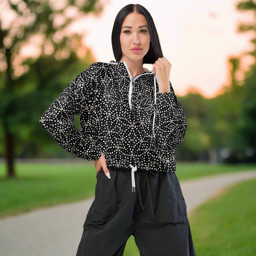 Chrome Star - Cropped Windbreaker