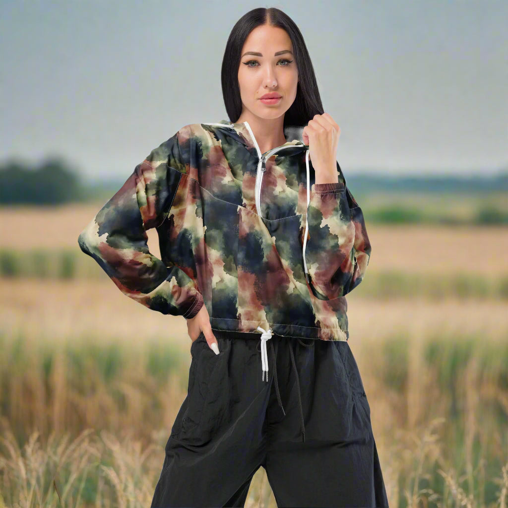 Deep Reflection -  Cropped Windbreaker