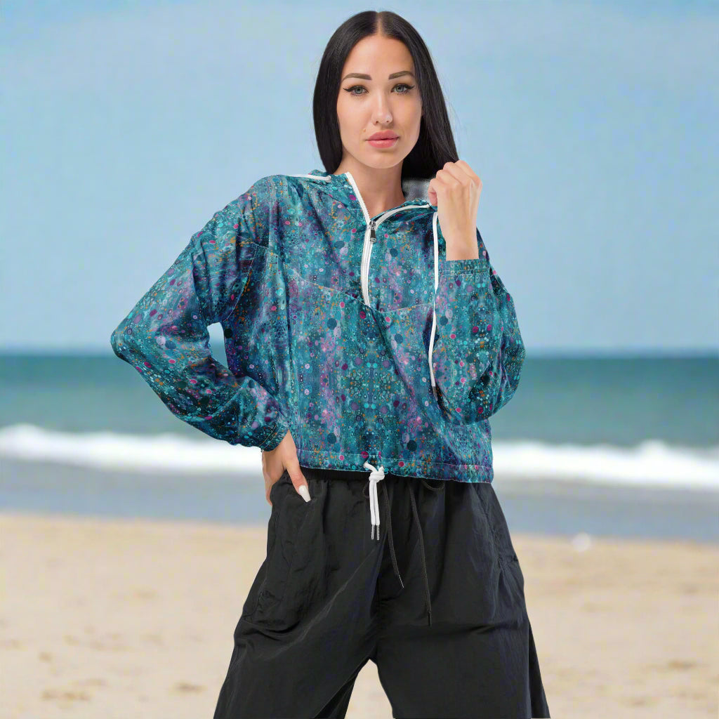 Ocean Dream -  Cropped Windbreaker