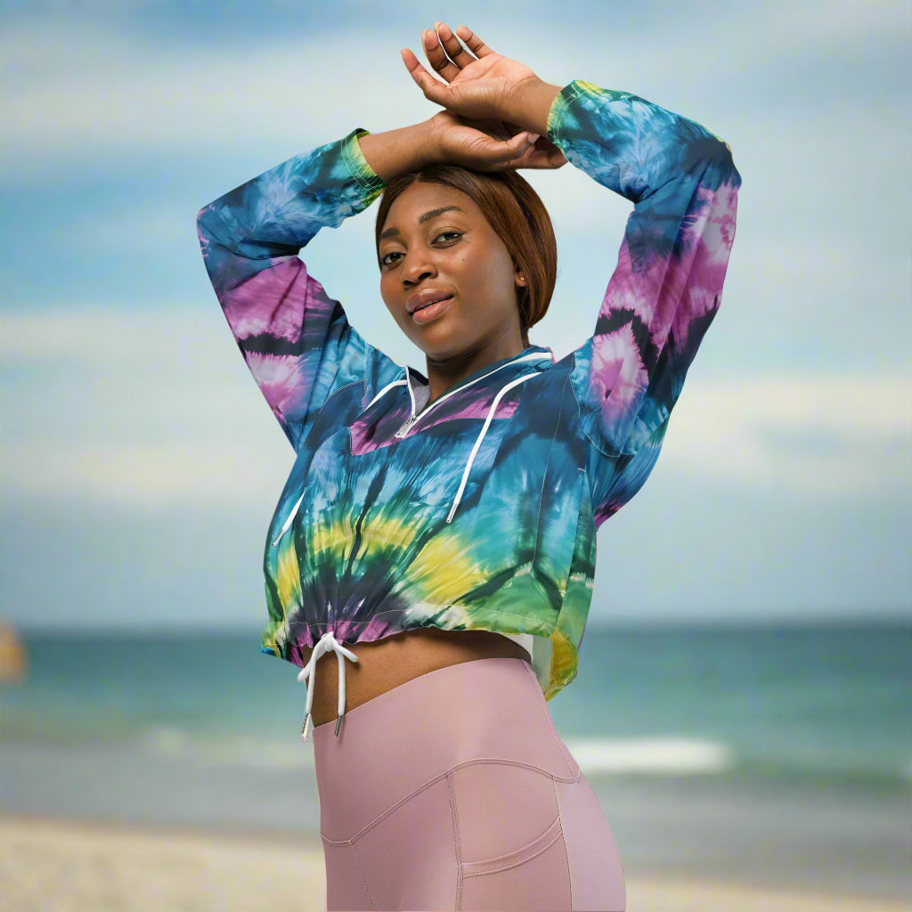 Cosmic Harmony - Cropped Windbreaker