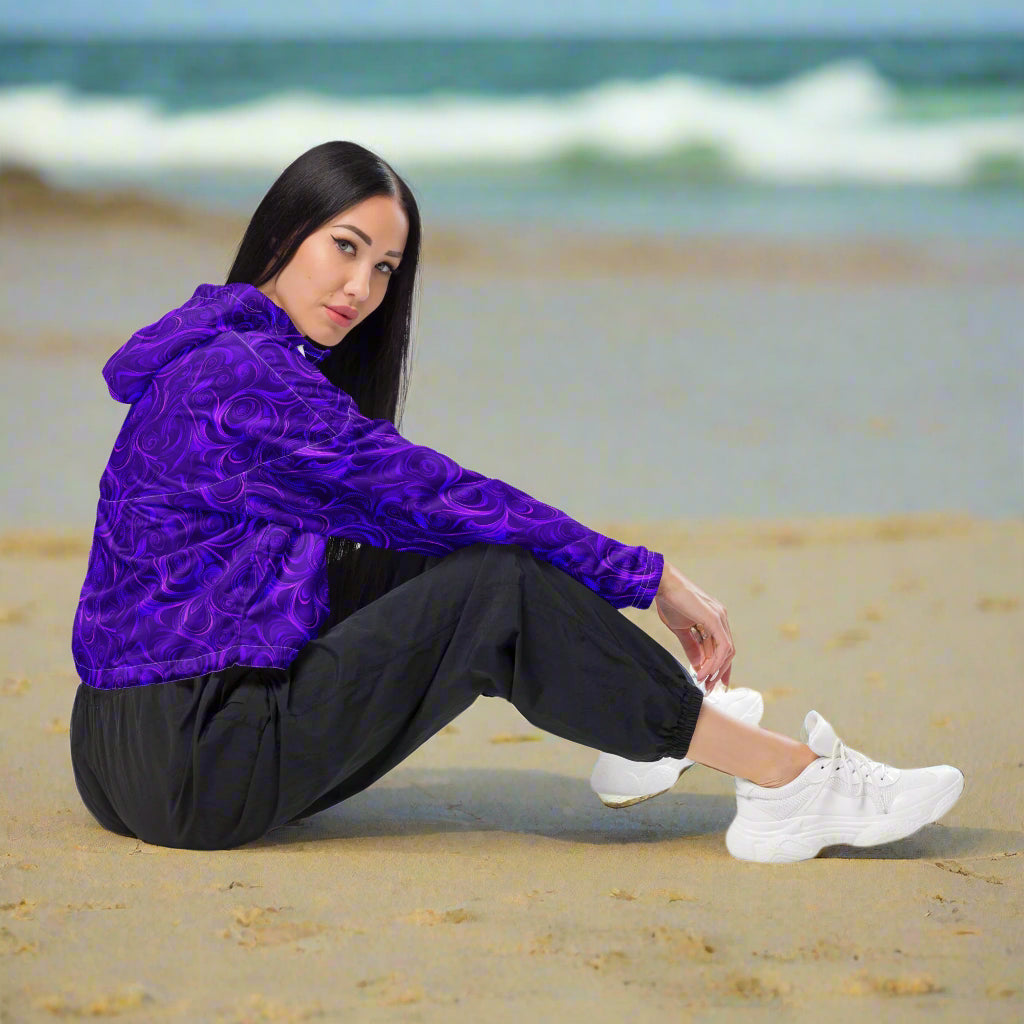 Electric Purple - Cropped Windbreaker