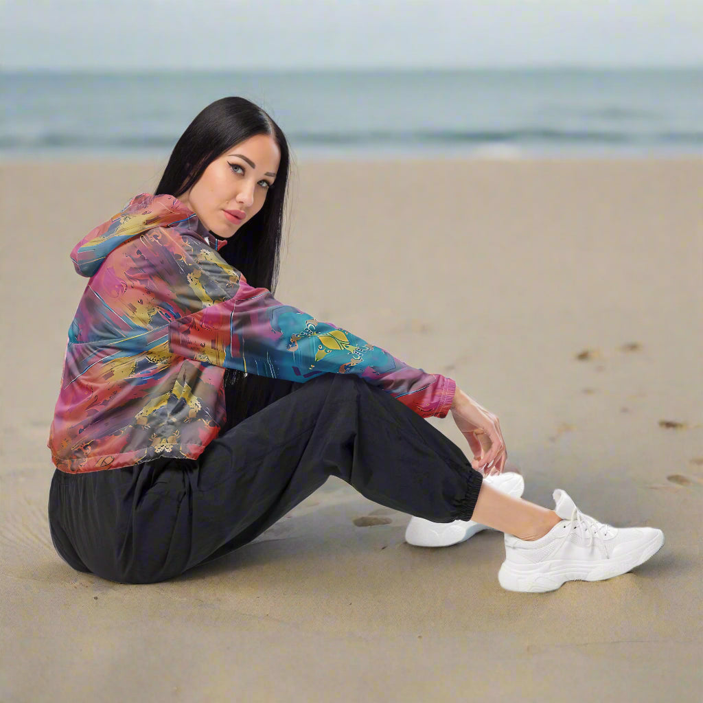 Cotton Candy - Cropped Windbreaker