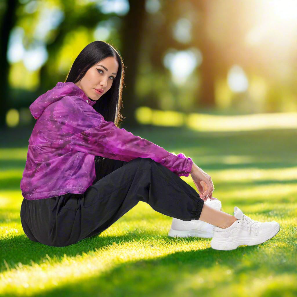 Bold Berry - Cropped windbreaker