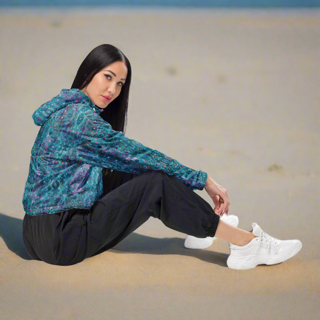 Ocean Dream -  Cropped Windbreaker