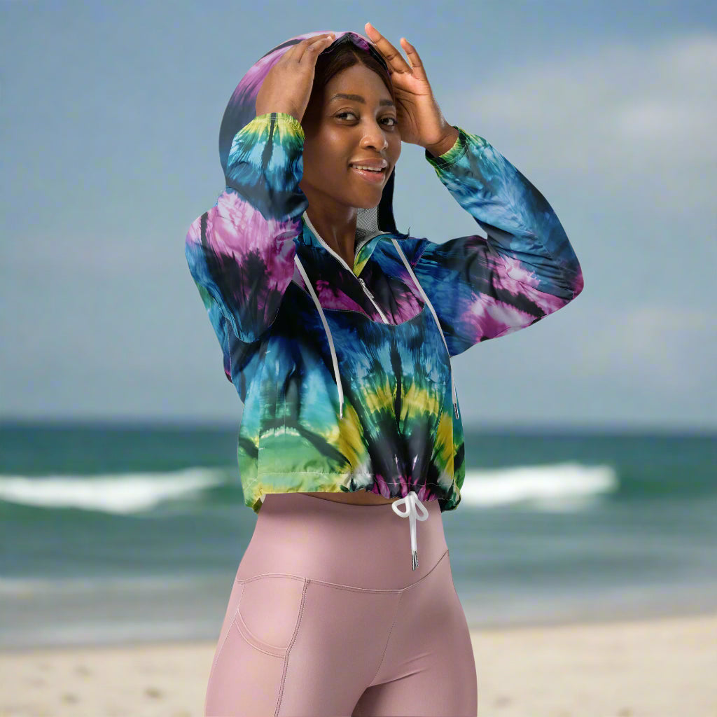 Cosmic Harmony - Cropped Windbreaker